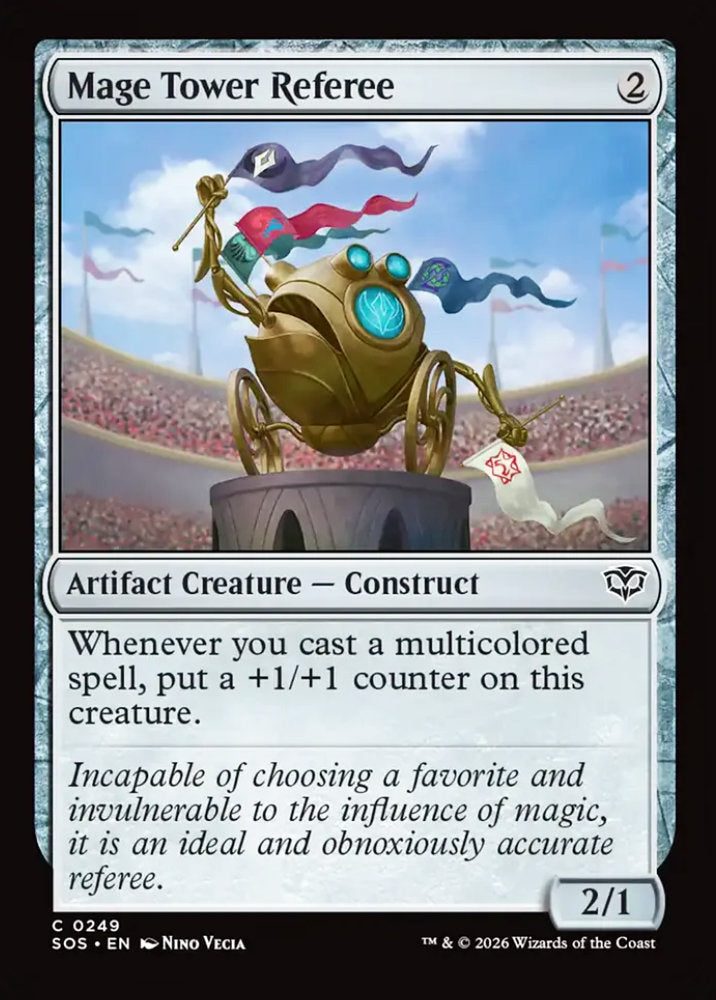 Mage Tower Referee SOS Artifact Creature  Construct NM
