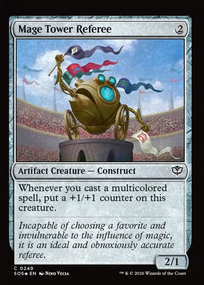 Mage Tower Referee SOS Artifact Creature  Construct *Foil* NM