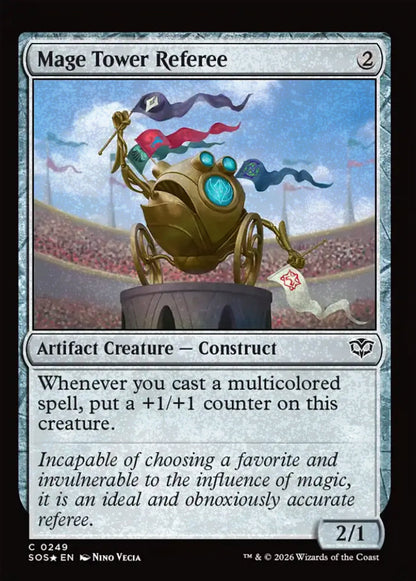 Mage Tower Referee SOS Artifact Creature  Construct *Foil* NM