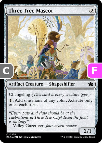 Three Tree Mascot BLB Artifact Creature Shapeshifter *Foil* NM