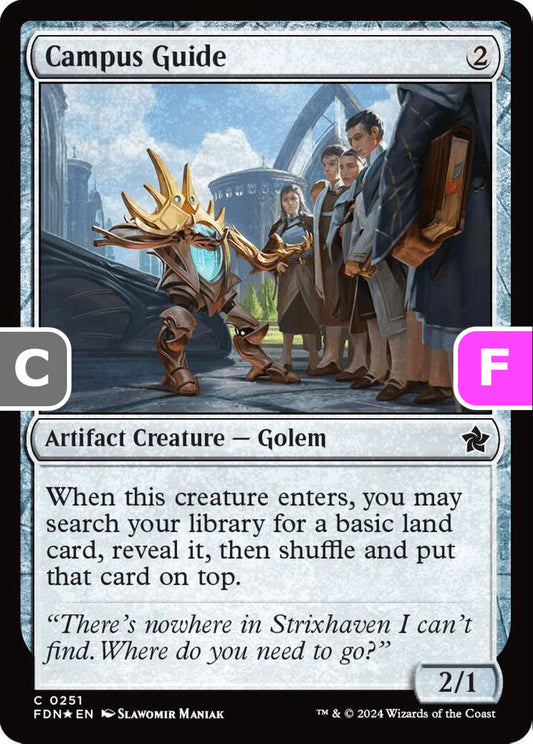 Campus Guide FDN Artifact Creature Golem *Foil* NM