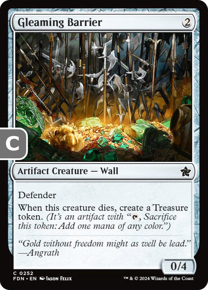 Gleaming Barrier FDN Artifact Creature Wall NM