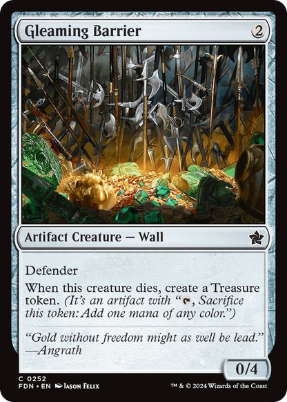 Gleaming Barrier FDN Artifact Creature Wall NM