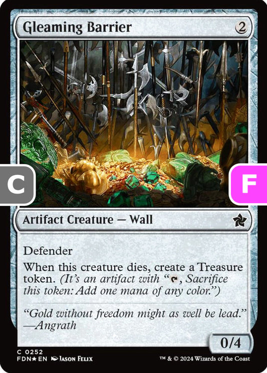 Gleaming Barrier FDN Artifact Creature Wall *Foil* NM