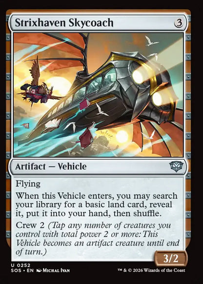 Strixhaven Skycoach SOS Artifact Vehicle NM