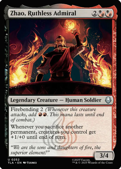 Zhao Ruthless Admiral TLA Legendary Creature Human Soldier NM