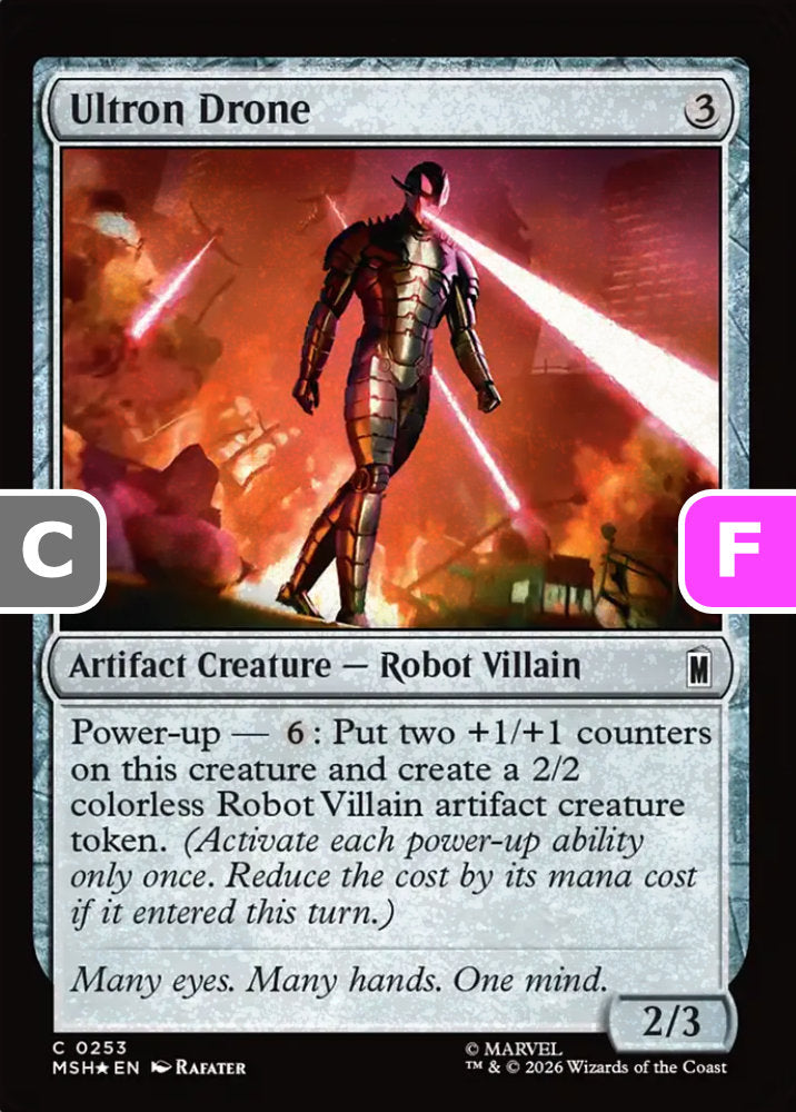 Ultron Drone MSH Artifact Creature  Robot Villain *Foil* NM