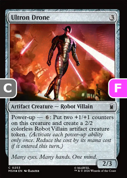Ultron Drone MSH Artifact Creature  Robot Villain *Foil* NM