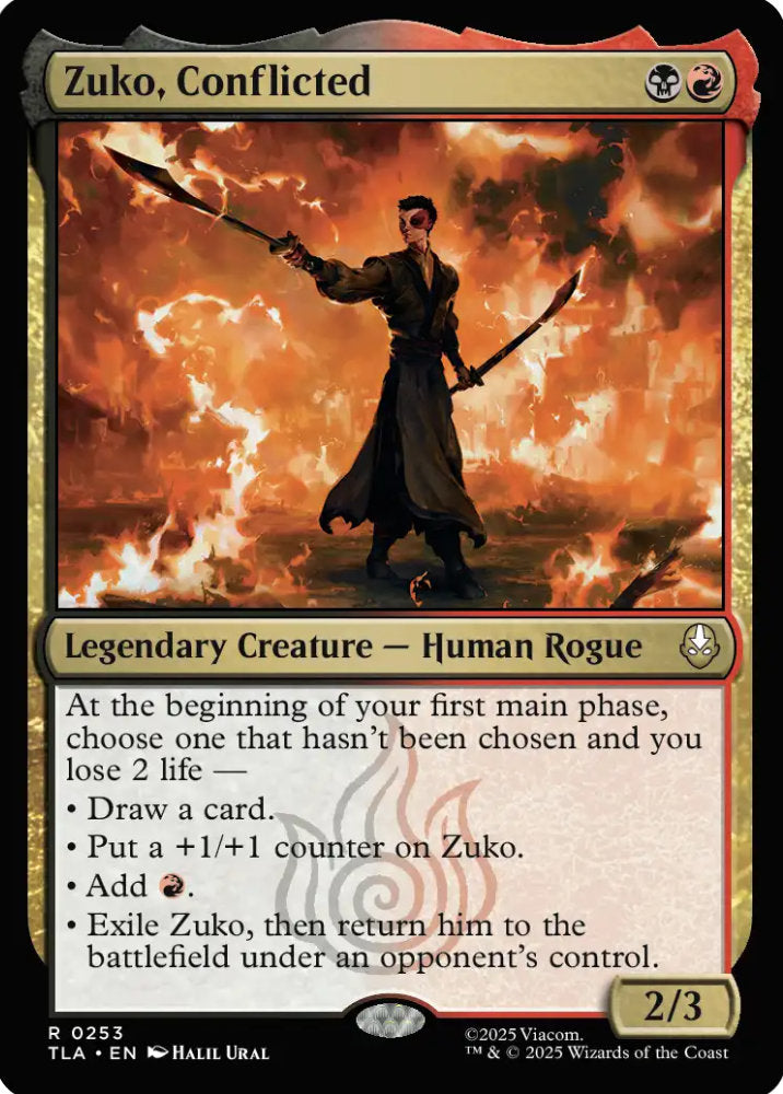 Zuko Conflicted TLA Legendary Creature Human Rogue NM