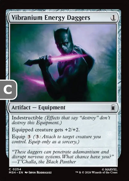 Vibranium Energy Daggers MSH Artifact Equipment NM