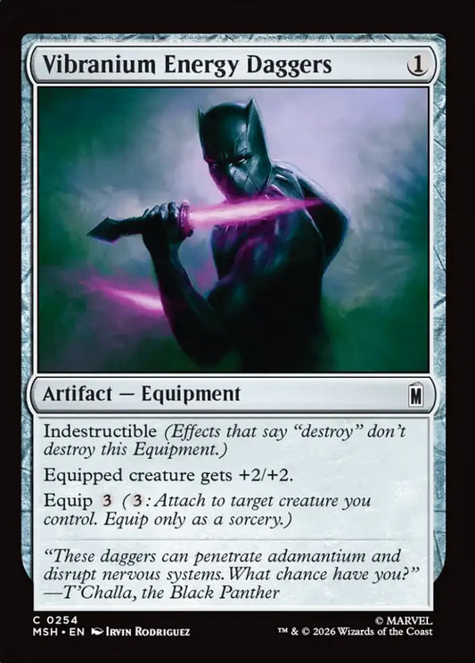 Vibranium Energy Daggers MSH Artifact Equipment NM