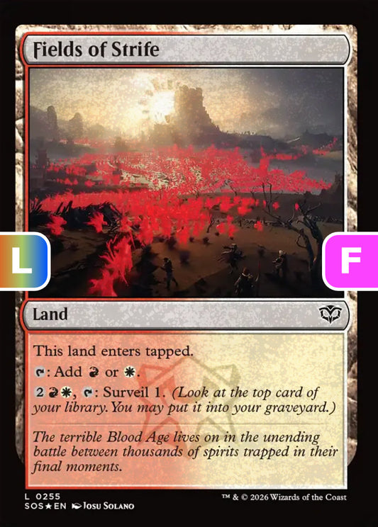 Fields of Strife SOS Land  *Foil* NM