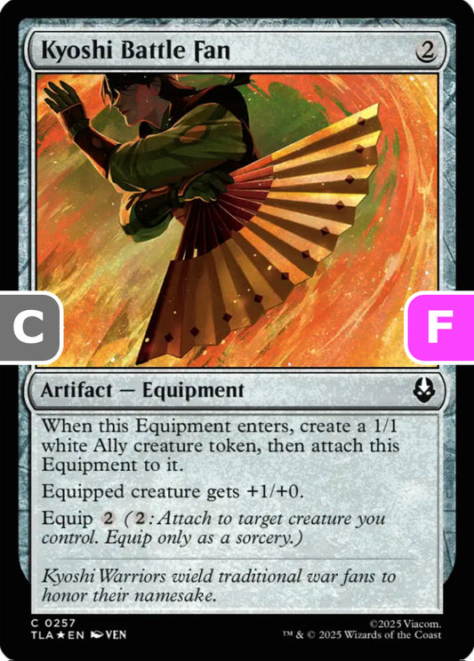 Kyoshi Battle Fan TLA Artifact Equipment *Foil* NM