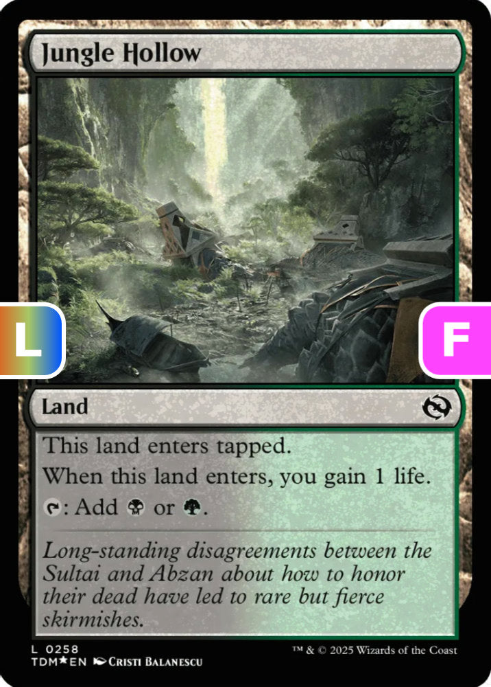 Jungle Hollow TDM Land  *Foil* NM
