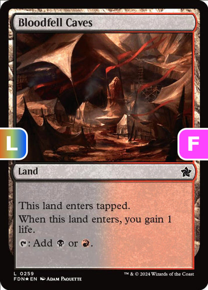 Bloodfell Caves FDN Land  *Foil* NM