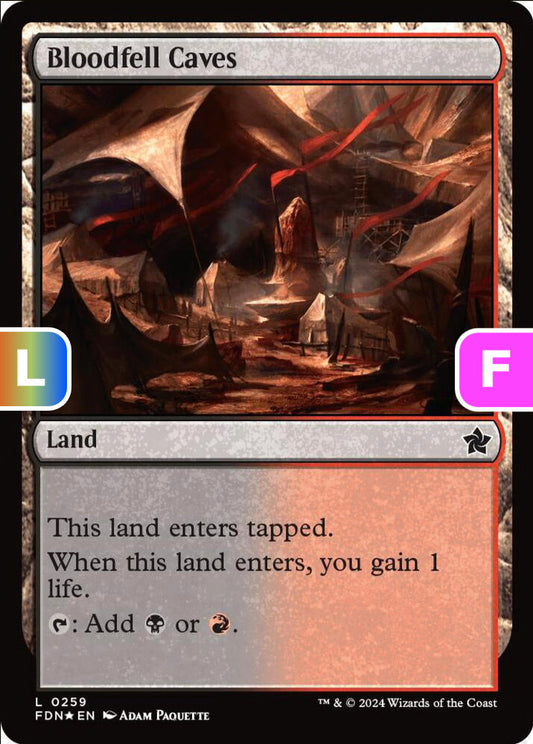Bloodfell Caves FDN Land  *Foil* NM