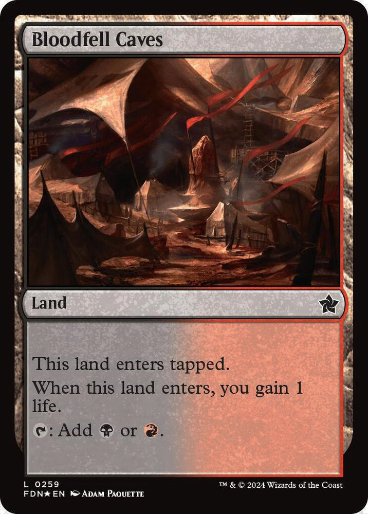Bloodfell Caves FDN Land  *Foil* NM