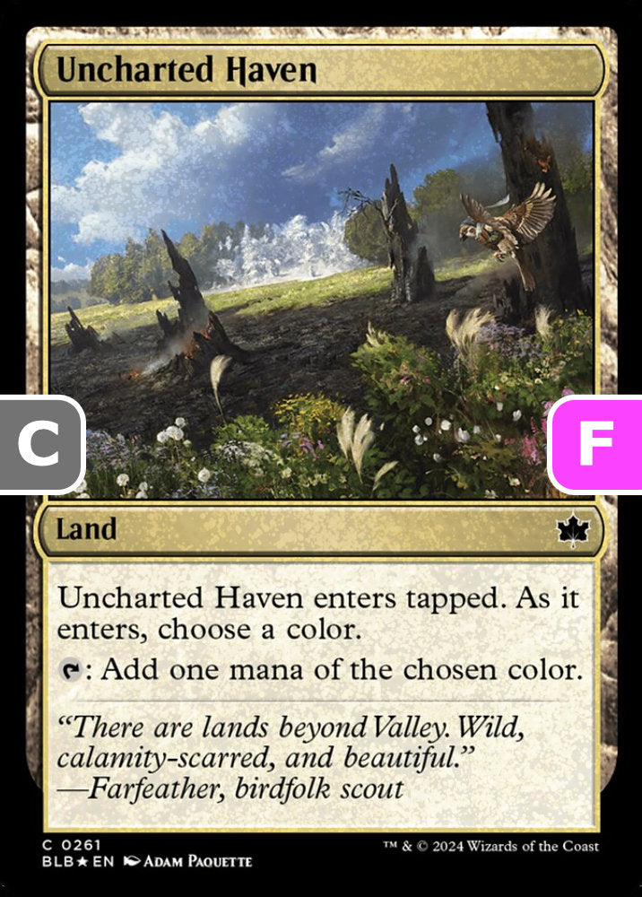 Uncharted Haven BLB Land  *Foil* NM