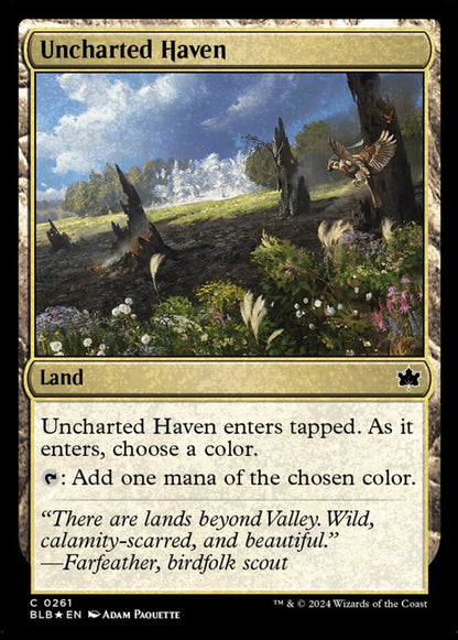 Uncharted Haven BLB Land  *Foil* NM