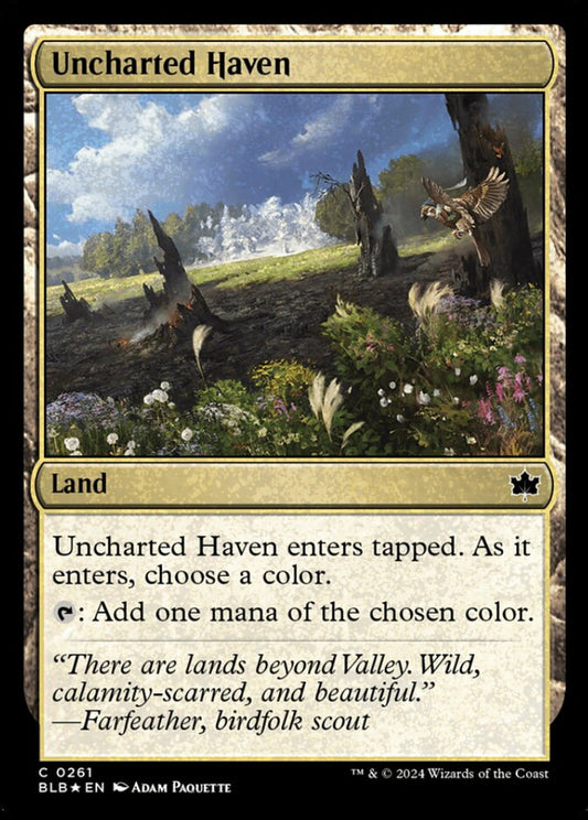 Uncharted Haven BLB Land  *Foil* NM