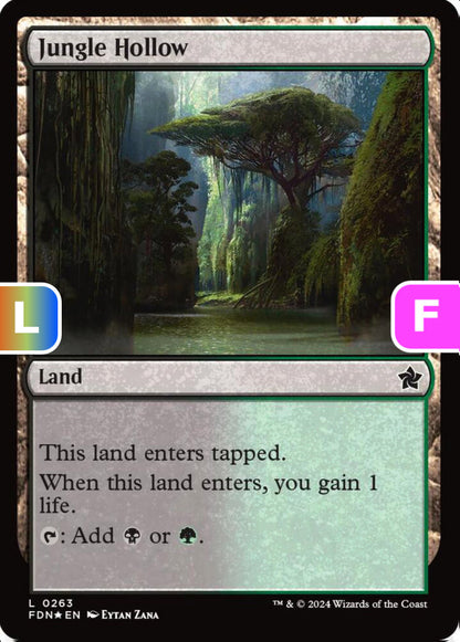 Jungle Hollow FDN Land  *Foil* NM