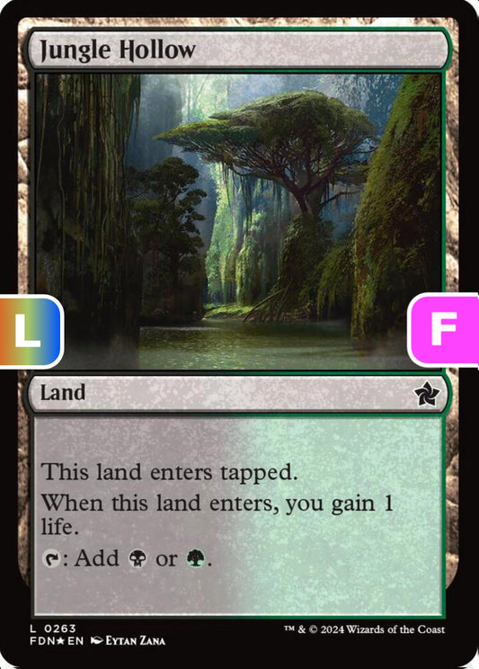 Jungle Hollow FDN Land  *Foil* NM