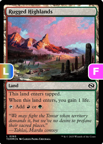 Rugged Highlands TDM Land  *Foil* NM