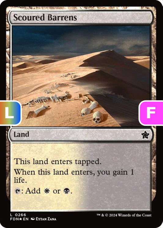 Scoured Barrens FDN Land  *Foil* NM