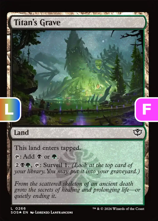 Titan's Grave SOS Land  *Foil* NM