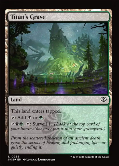 Titan's Grave SOS Land  *Foil* NM
