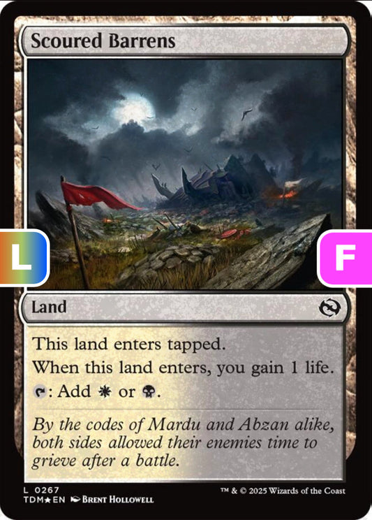 Scoured Barrens TDM Land  *Foil* NM
