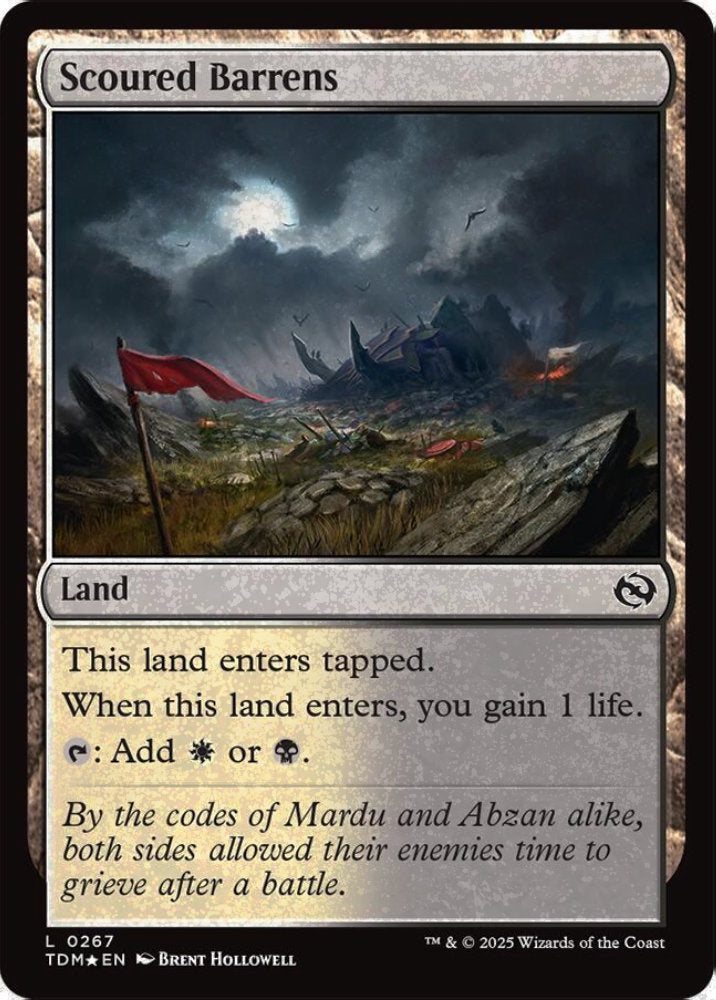 Scoured Barrens TDM Land  *Foil* NM