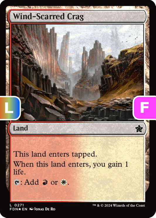 Wind-Scarred Crag FDN Land  *Foil* NM