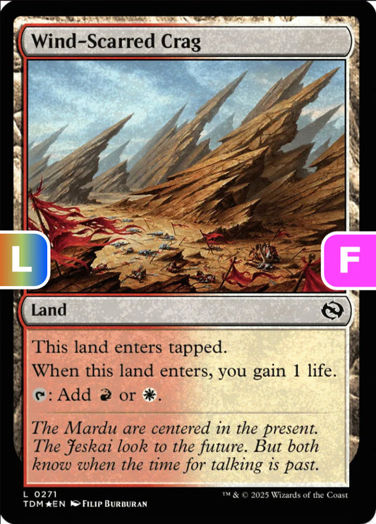 Wind-Scarred Crag TDM Land  *Foil* NM