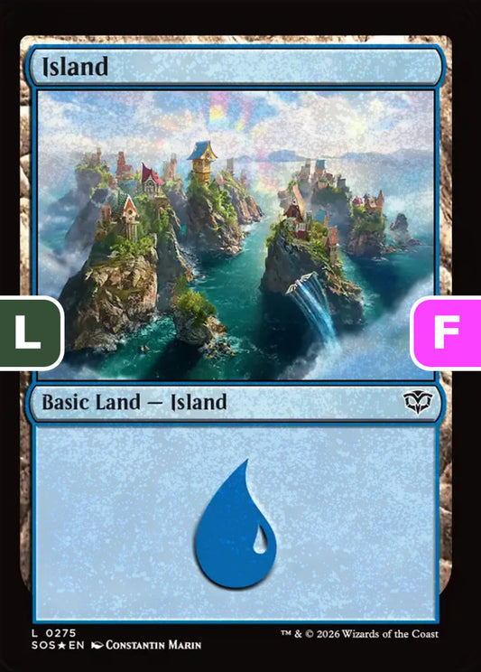 Island SOS Basic Land Island *Foil* NM