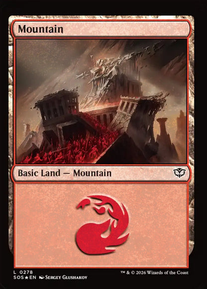 Mountain SOS Basic Land Mountain *Foil* NM