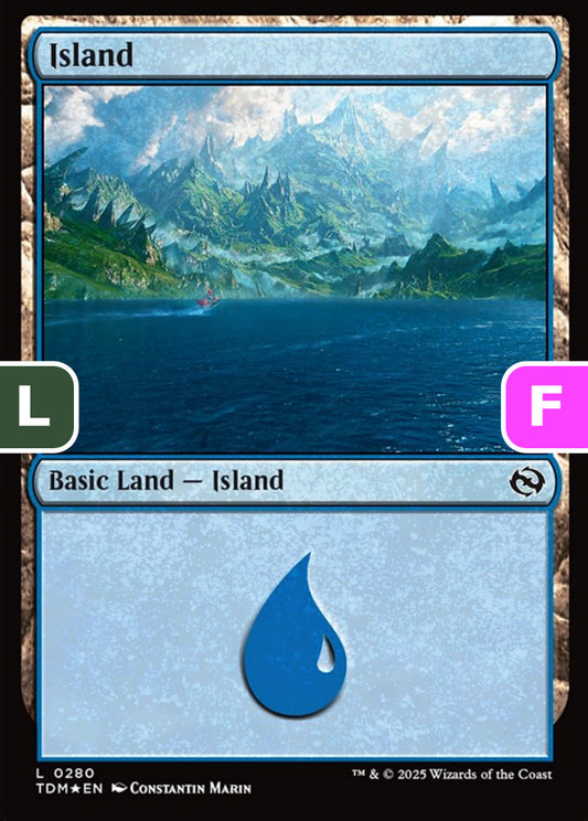 Island TDM Basic Land Island *Foil* NM