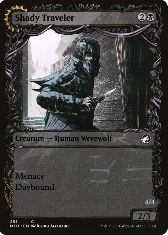 Shady Traveler/Stalking Predator MID Creature Human Werewolf/Werewolf NM
