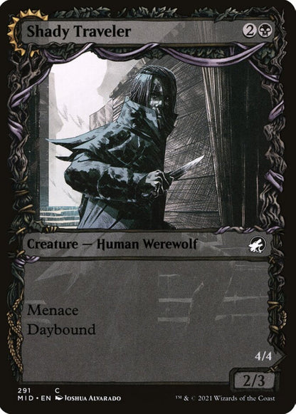 Shady Traveler/Stalking Predator MID Creature Human Werewolf/Werewolf NM