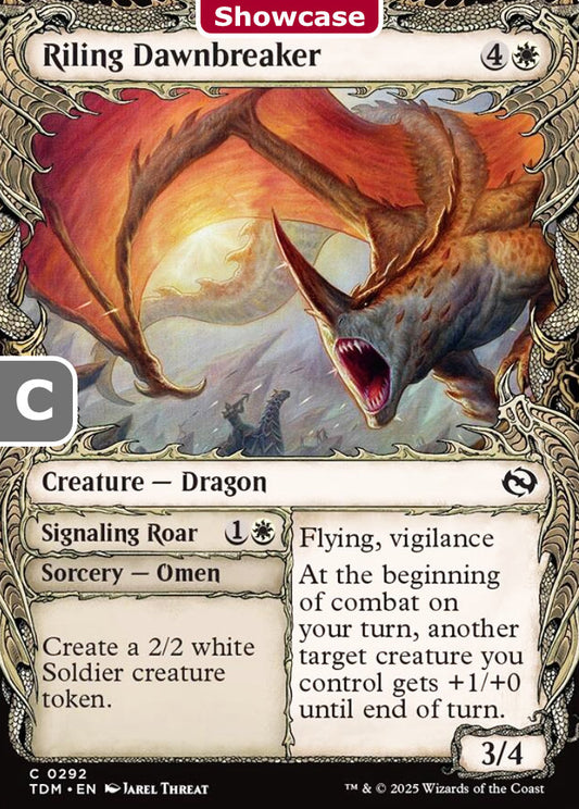 Riling Dawnbreaker TDM Creature Dragon NM