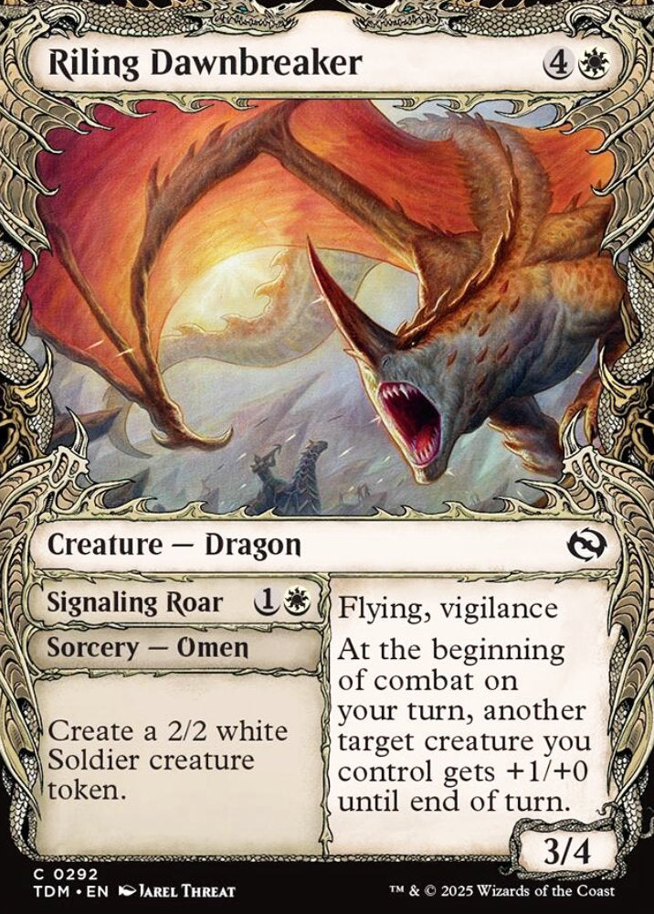 Riling Dawnbreaker TDM Creature Dragon NM
