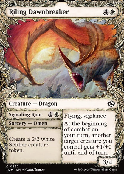 Riling Dawnbreaker TDM Creature Dragon NM