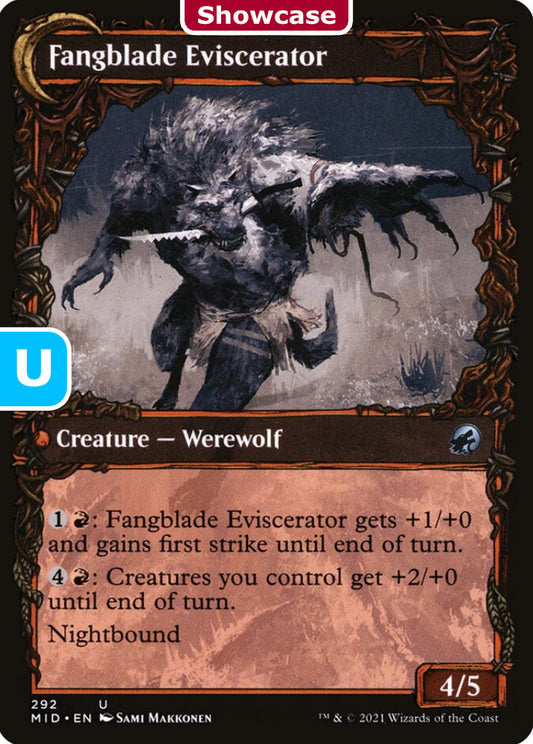 Fangblade Brigand/Fangblade Eviscerator MID Creature Human Werewolf/Werewolf NM