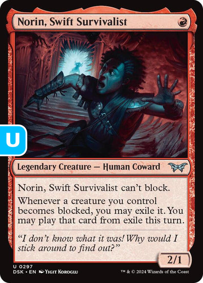 Norin, Swift Survivalist DSK Legendary Creature Human Coward NM