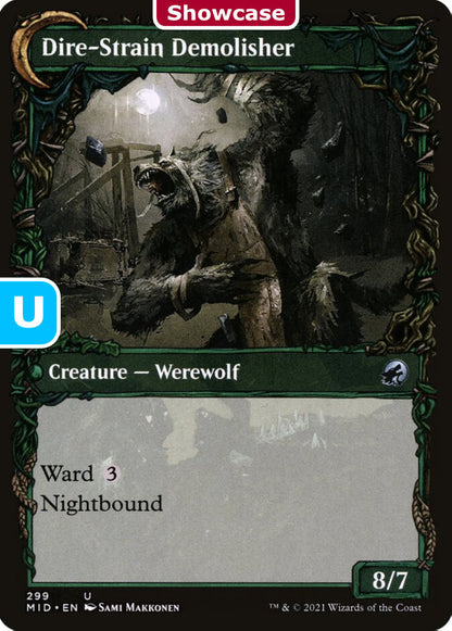 Burly Breaker/Dire-Strain Demolisher MID Creature Human Werewolf/Werewolf NM