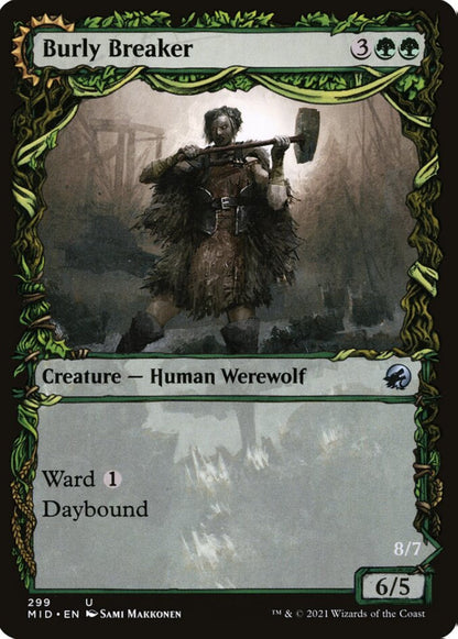 Burly Breaker/Dire-Strain Demolisher MID Creature Human Werewolf/Werewolf NM