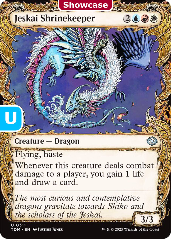 Jeskai Shrinekeeper TDM Creature Dragon NM