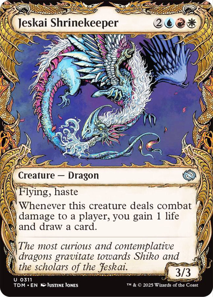 Jeskai Shrinekeeper TDM Creature Dragon NM