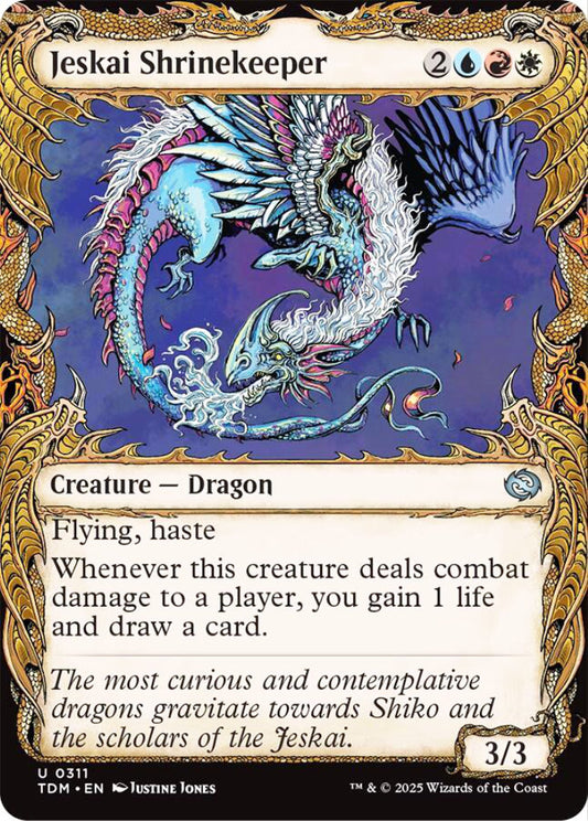 Jeskai Shrinekeeper TDM Creature Dragon NM