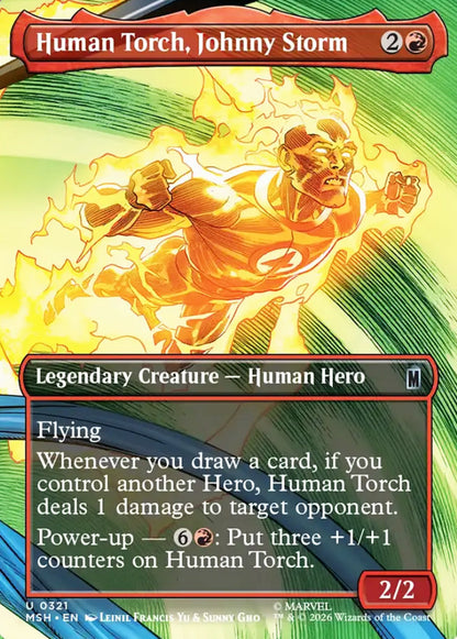 Human Torch, Johnny Storm MSH Legendary Creature Human Hero NM